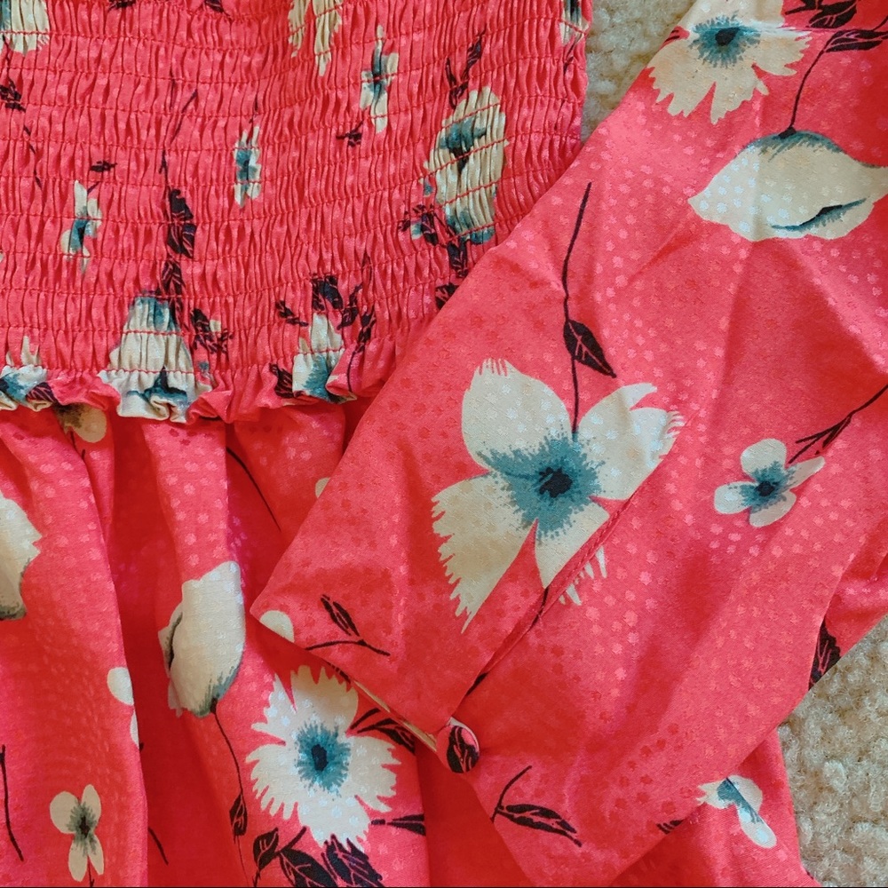 Rebecca Taylor DANIELLA FLORAL V-NECK DRESS - Picture 7 of 8